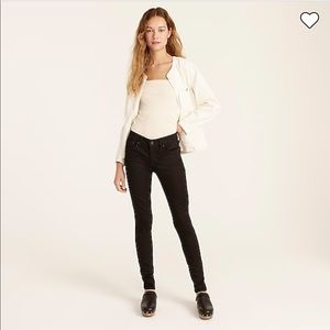 NWOT JCREW 8" stretchy toothpick jean in true black